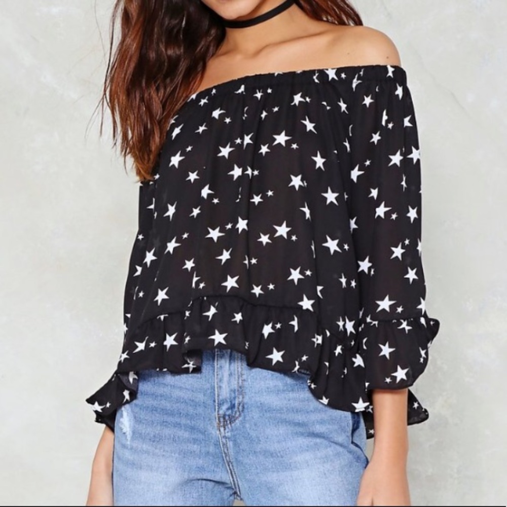 Nasty Gal Star Off The Shoulder Top